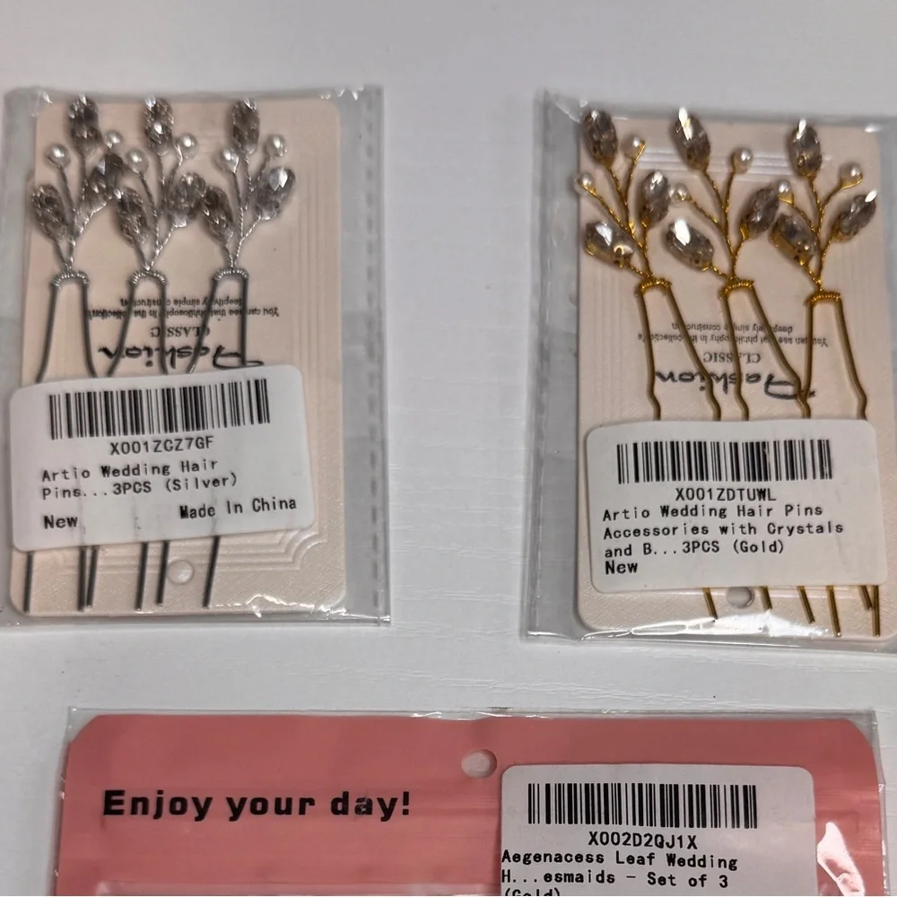 Elegant Gold and Silver Hair Pins